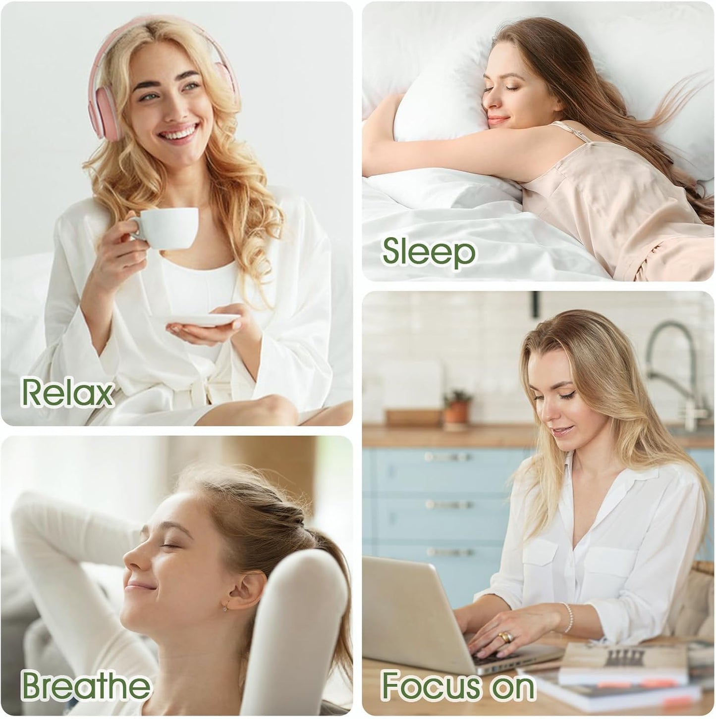 Essential Oils Roll on Set 6 Pack - (Relax, Sleep, Balance,Breathe, Focus On, Happiness) Aromatherapy Oil with Roller Ball, Essential Oils Blends for Skin - Relaxation Gift for Women and Men