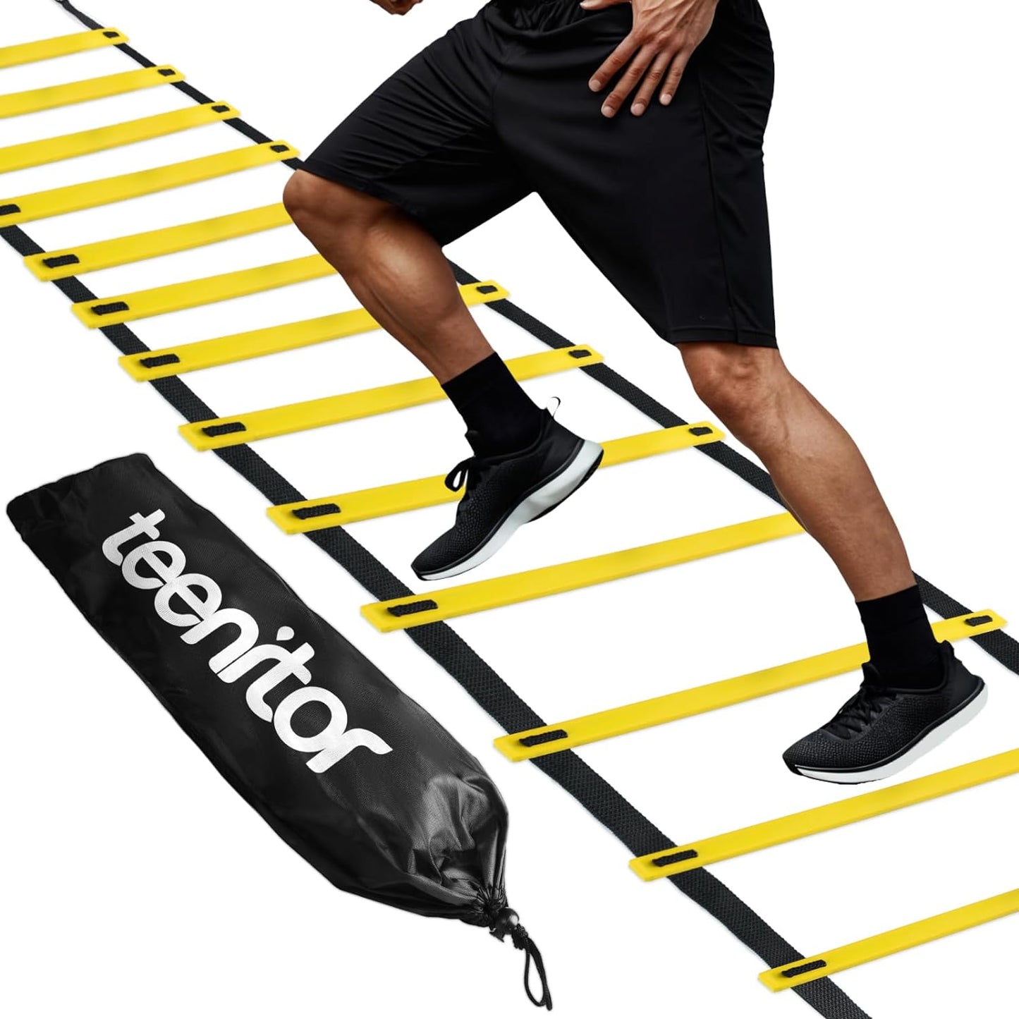 Agility Ladder Speed Ladder Training Ladder for Soccer, Speed, Football Fitness Feet Training Carry Bag Agility Training Equipment 13 Rungs, 23 Feet