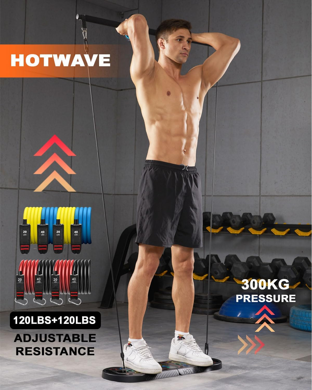 Push up Board Fitness, Portable Foldable 20 in 1 Push up Bar at Home Gym, Pushup Handles for Floor. Professional Strength Training Equipment for Man and Women,Patent Pending