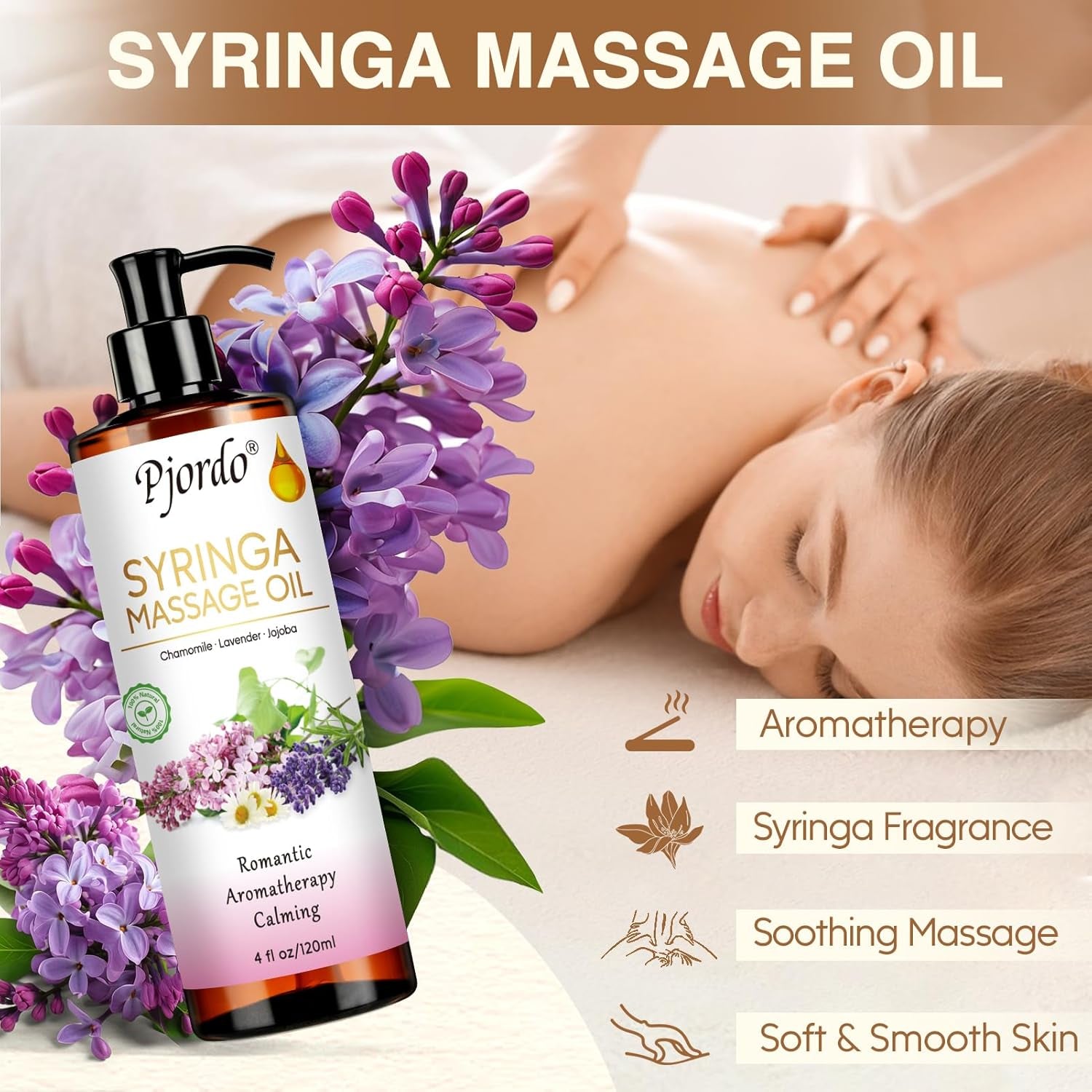 Fathers Day Gift for Husband, Body Massage Oil for Massage Therapy Kit, Lilac, Lavender, Sore Muscle Arnica Oil with Massage Roller Ball, Relaxing Massage Oils for Date Night