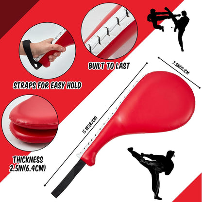 7 in 1 Taekwondo Kick Pad Boxing Training Equipment Punching Mitts Martial Arts Wrist Band Adjustable Soft Pads Set for Karate Muay Thai MMA Training