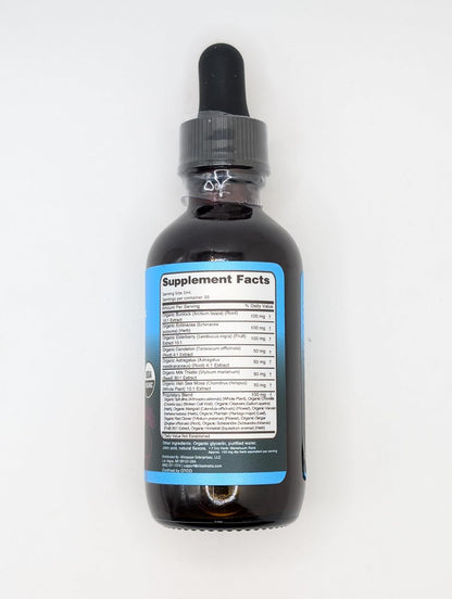 Organic Lymphatic Drainage Supplement | Lymphatic Support Drops | Burdock Root Echinacea Elderberry Dandelion Astragalus Milk Thistle Sea Moss Red Clover Cleanse Marigold Drop by Clean Nutra