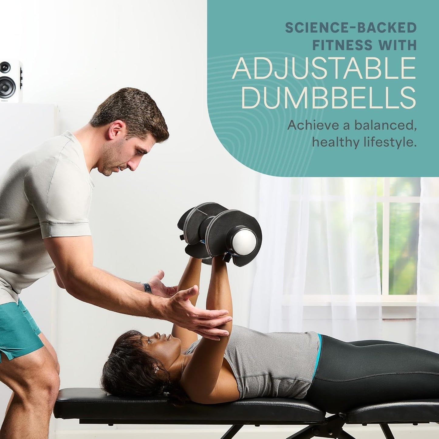 Adjustable Dumbbells Set - 5In1-15Lb 25Lb 43Lb 55Lb Weights Set & Single with Rack - Quick Adjust, Secure Grip - Compact Hand Weights for Men Women Home Gym