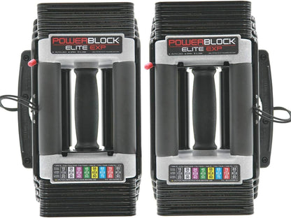 Elite EXP Adjustable Dumbbells, Sold in Pairs, Stage 1, 5-50 Lb. Dumbbells, Durable Steel Build, Innovative Workout Equipment, All-In-One Dumbbells, Expandable with Expansion Kits