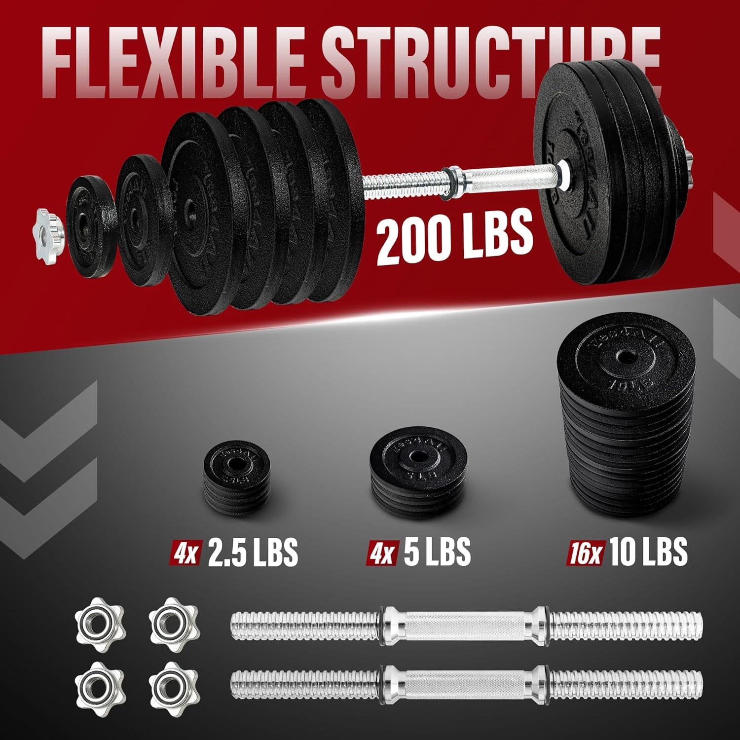 Dumbbell Adjustable - 200Lbs