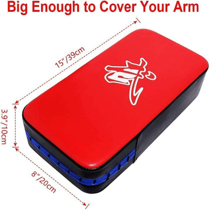 Taekwondo Kick Shield - Muay Thai MMA Karate Kickboxing Training Pads - Curved Leather Strike Shield