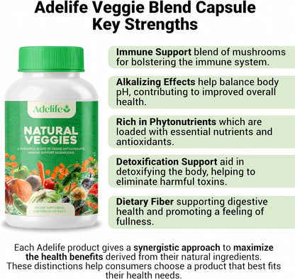 Fruit and Veggies Dietary Supplement, Total 120 Capsules, Earth Energy Fruits and Vegetables, Daily Vitamins, Super Fruits and Veggies Supplements, Vegetable Supplements for Adults,Made in USA