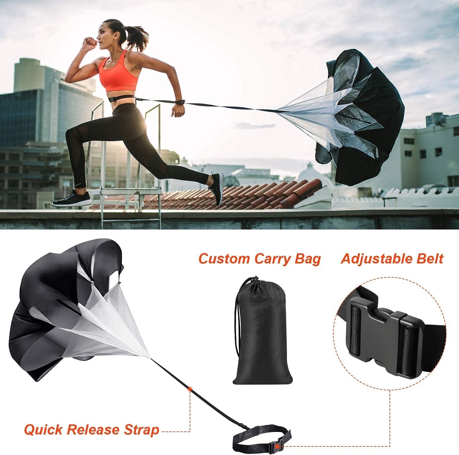 Agility Ladder Speed Training Equipment Set-20Ft Agility Ladder,12 Soccer Cones,4 Hurdles, Jump Rope, Running Parachute| Basketball Football Soccer Training Equipment for Kids Youth Adults