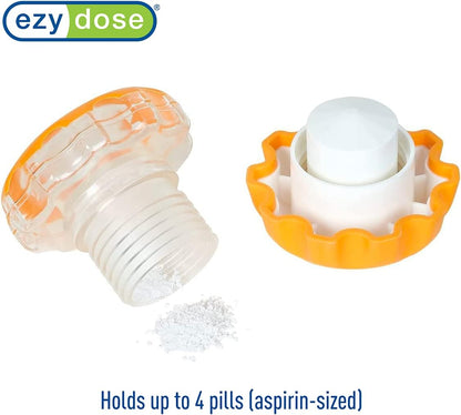 Pill Crusher, Cutter and Grinder, Daily Usage, Safely Cut Pills, Vitamins, Tablets, Accurate and Easy Cuttings, Stainless Steel Blade, Storage Compartment, Colors May Vary, Large, BPA Free