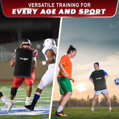 Blocking Pad, Solid Rivets & Durable Leather Shield Pads, American Football. Basketball Training Equipment, Football Blocking Pads - Ideal for Martial Arts, Contact Drills, Sparring, Karate
