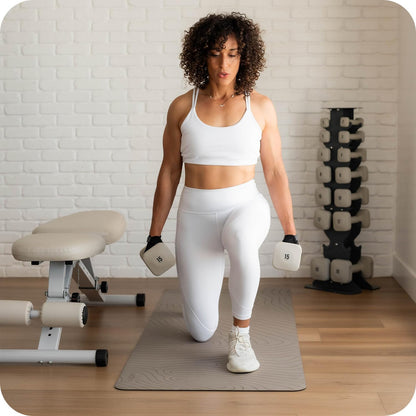 Safegrip Dumbbells, Anti-Slip, Anti-Roll, Thick Handles, Free Weights, Square Dumbbells for Secure Workouts at Home, Weightlifting, and Personal Training