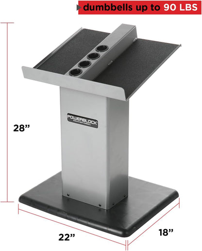 Large Column Stand, Dumbbell Rack & Weight Rack,Silver/Black