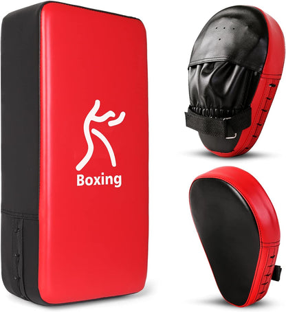 Punching Mitts Kick Pack Set, Boxing Mitts Focus Pads, Taewondo Kick Pad, Great for Boxing, Kickboxing, Karate, Muay Thai, MMA Training