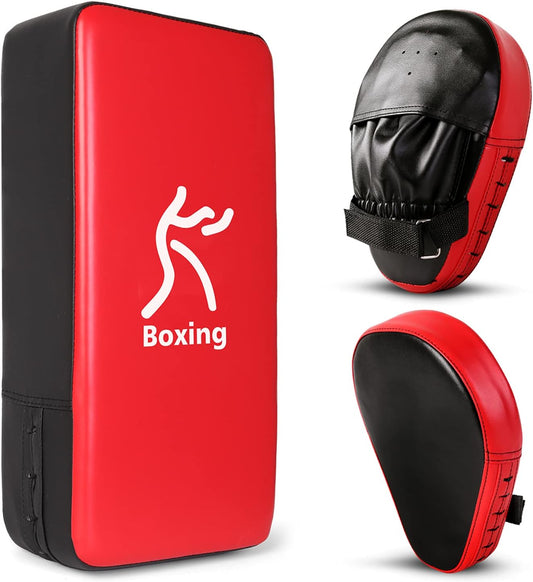 Punching Mitts Kick Pack Set, Boxing Mitts Focus Pads, Taewondo Kick Pad, Great for Boxing, Kickboxing, Karate, Muay Thai, MMA Training