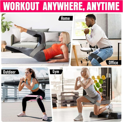 Fabric Resistance Bands, Hip and Leg Shaping Bands, Elastic Bands of Different Levels, Suitable for Both Men and Women for Yoga, Rehabilitation, Pilates, Fitness and Home Workouts