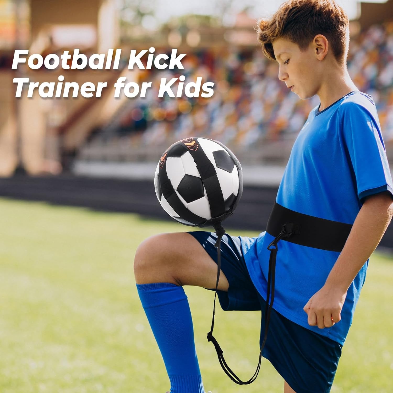 Pro Agility Ladder Soccer Kick Trainer Set 20Ft 12 Rung 10 Cones and 4 Stakes Speed Agility Football Training Equipment with Carrying Bag