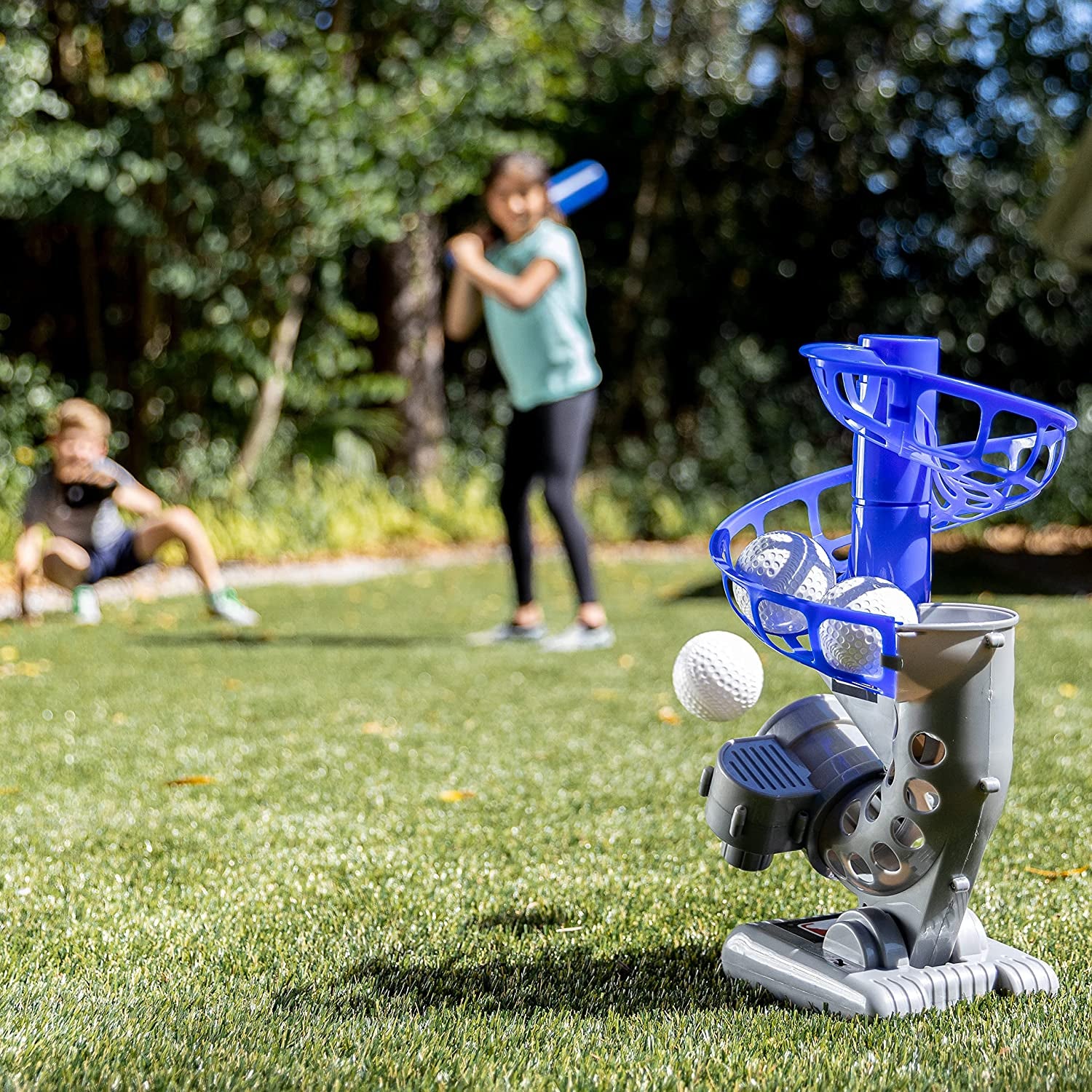 Electronic Baseball Pitching Machine - Automatic Youth Pitching Machine with (6) Plastic Baseballs Included -Youth Baseball Pitcher