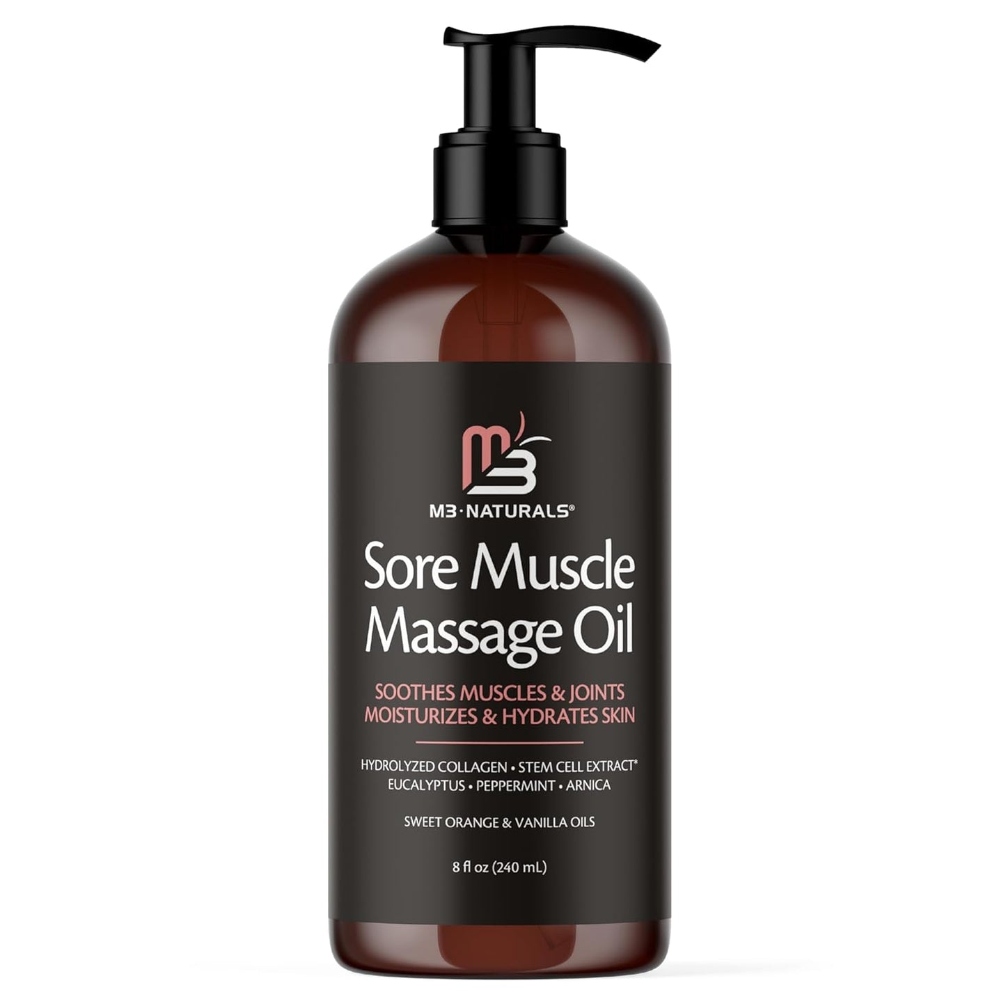 Arnica Sore Muscle Massage Oil with Collagen, Stem Cells, and Menthol, Anti-Cellulite Therapy for Full Body, Fast-Absorbing Multipurpose Treatment