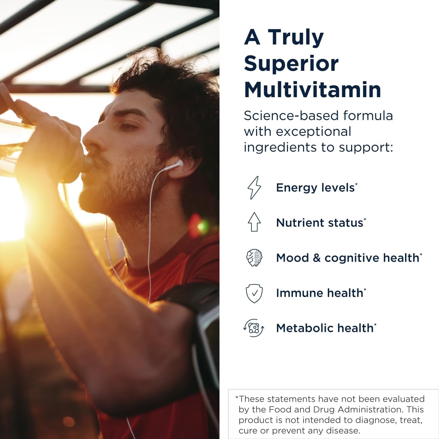 Methylated Multivitamin for Women & Men - Twice Daily Multimineral Supplement & Multivitamin without Iron + Methylated B12 and Folate, Vitamin C, K, D, E + More (120 Capsules)