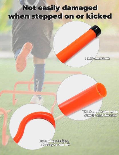 Agility Hurdles 5/10 Pack Speed Agility Training Hurdles, Detachable Sturdy Hurdles Training Equipment Set with Carry Bag for Kids,Athletes,Soccer,Basketball