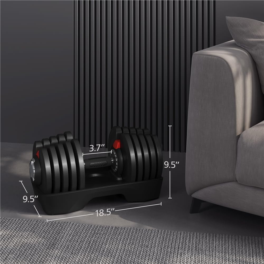 Adjustable Dumbbells Set 28LB/40LB/52.5LB/90LB, Fast Adjust Weight Set Pair