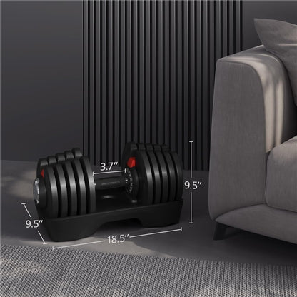 Adjustable Dumbbells Set 28LB/40LB/52.5LB/90LB, Fast Adjust Weight Set Pair