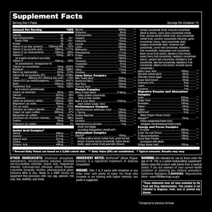 Pak - Convenient Multivitamin for Men & Women Daily All-In-One Vitamin & Supplement Pack - Zinc, Vitamins C, B, D, Amino Acids, and Immune Support - Sports Nutrition Performance - 30 Count