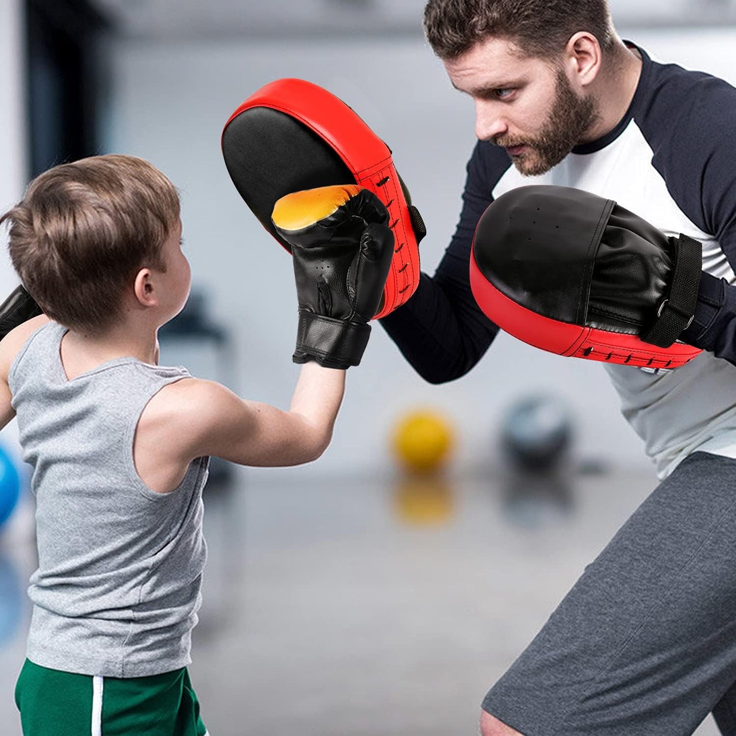 Punching Mitts Kick Pack Set, Boxing Mitts Focus Pads, Taewondo Kick Pad, Great for Boxing, Kickboxing, Karate, Muay Thai, MMA Training