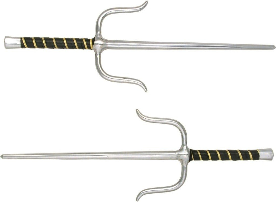 Martial Arts Training SAIS, Stainless Steel Blades, Wrapped Handle, Practice, Cosplay, Pack of 2