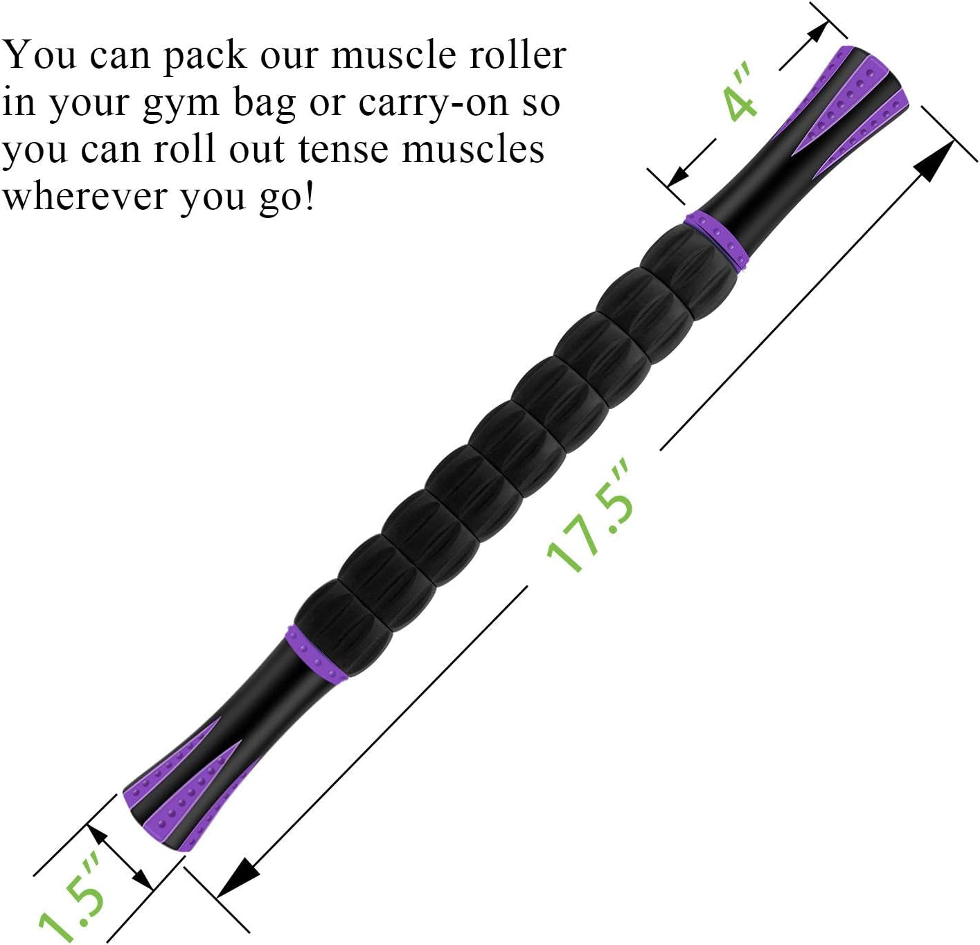 Muscle Roller Massage Roller Stick for Athletes, Help Reducing Muscle Soreness Cramping Tightness Leg Arms Back Calves Muscle Massager