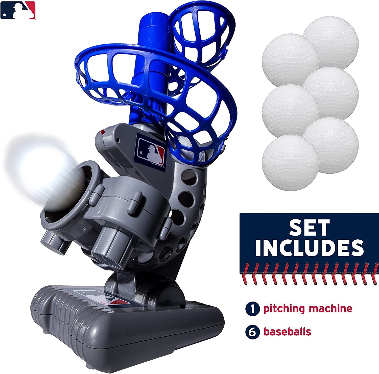 Electronic Baseball Pitching Machine - Automatic Youth Pitching Machine with (6) Plastic Baseballs Included -Youth Baseball Pitcher