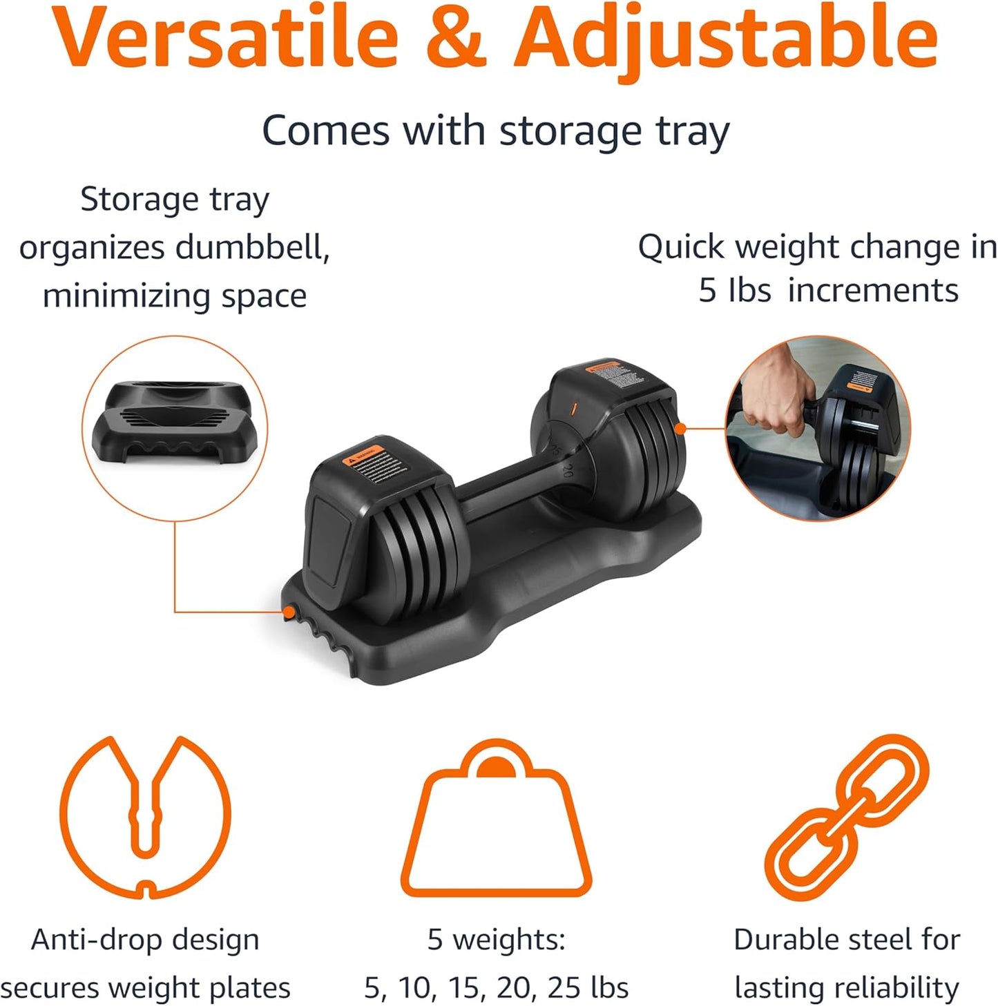 Adjustable Dumbbell, Single Dumbbell