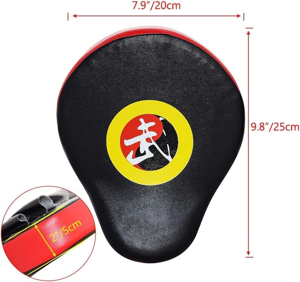 Taekwondo Kick Shield - Muay Thai MMA Karate Kickboxing Training Pads - Curved Leather Strike Shield