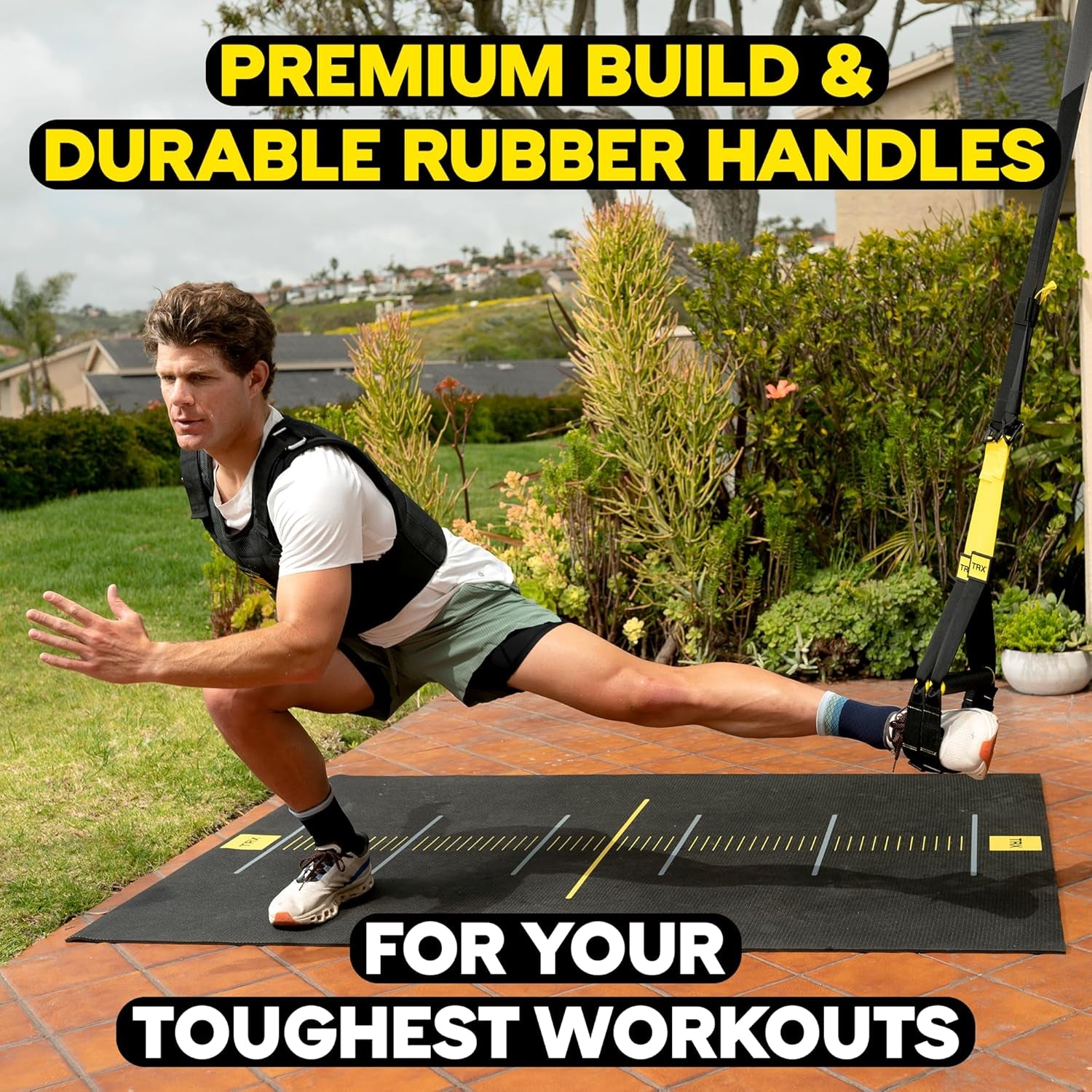 PRO3 Suspension Trainer System, Durable Design for Cross-Training, Weight Training, HIIT Training & Cardio, Includes 3 Anchor Solutions for Indoor & Outdoor Home Gyms