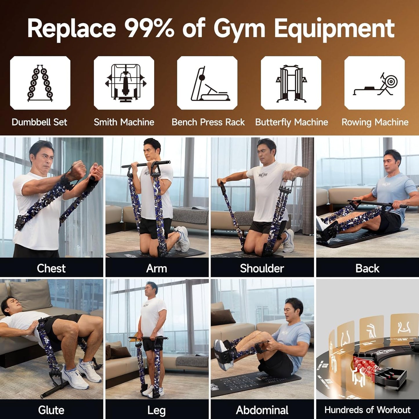 Multi-Function Resistance Bands for Working Out, Push up Exercise Bands Resistance Bands Set for Bench Press Gym Equipment, Home Workout, Travel Portable