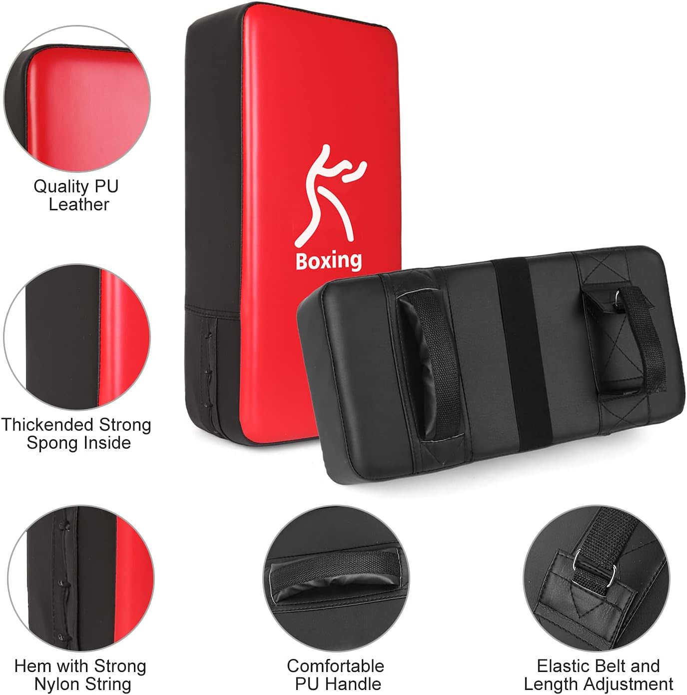 Punching Mitts Kick Pack Set, Boxing Mitts Focus Pads, Taewondo Kick Pad, Great for Boxing, Kickboxing, Karate, Muay Thai, MMA Training
