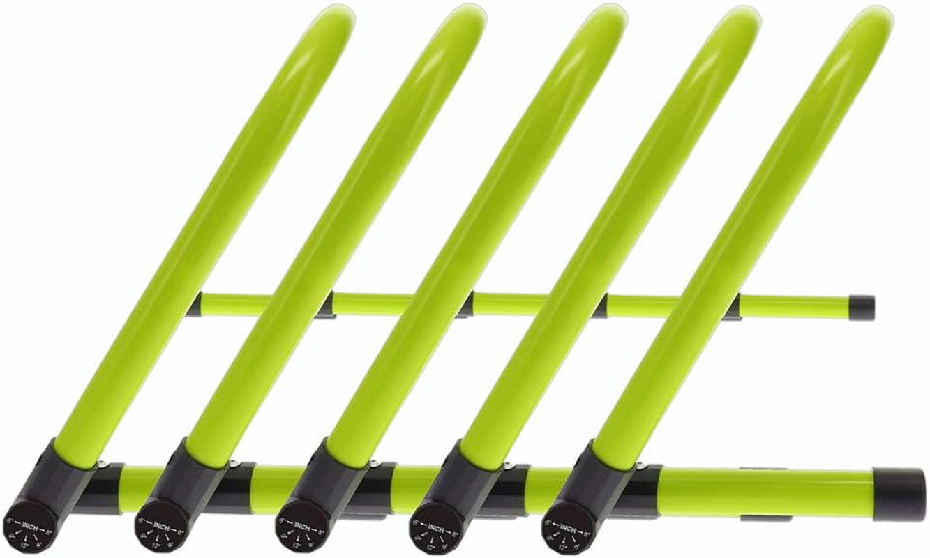 Adjustable Athletic Speed Training Hurdles, Jumping & Speed Training Fitness Equipment, Hurdles for Track & Field, Basketball, Soccer & More, Set of 5