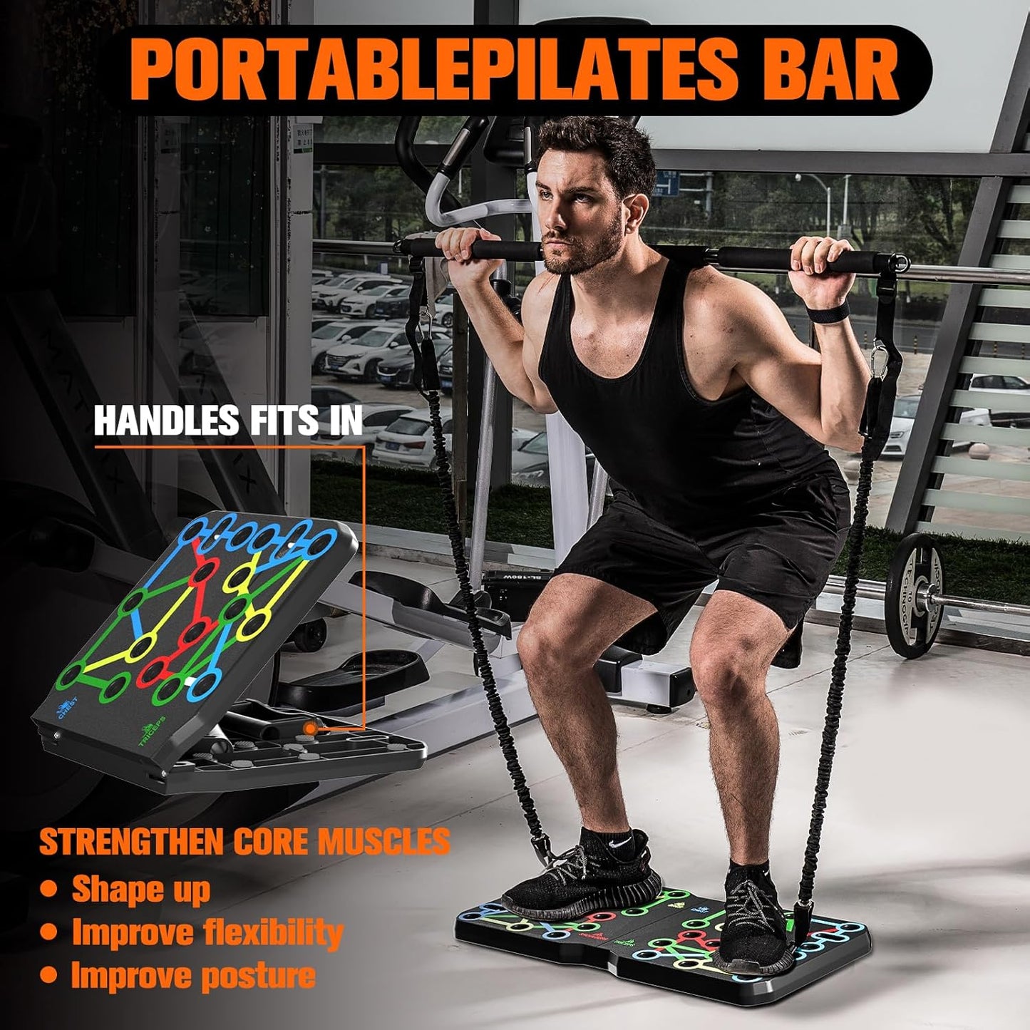Solid Push up Board, Portable 30-In-2 Workout Set for Push Up, Multi-Functional Pushup Stands for Strength Training, Fat Burning Push up Bar for Home Gym, Perfect Chest Workout Equipment for Men & Women