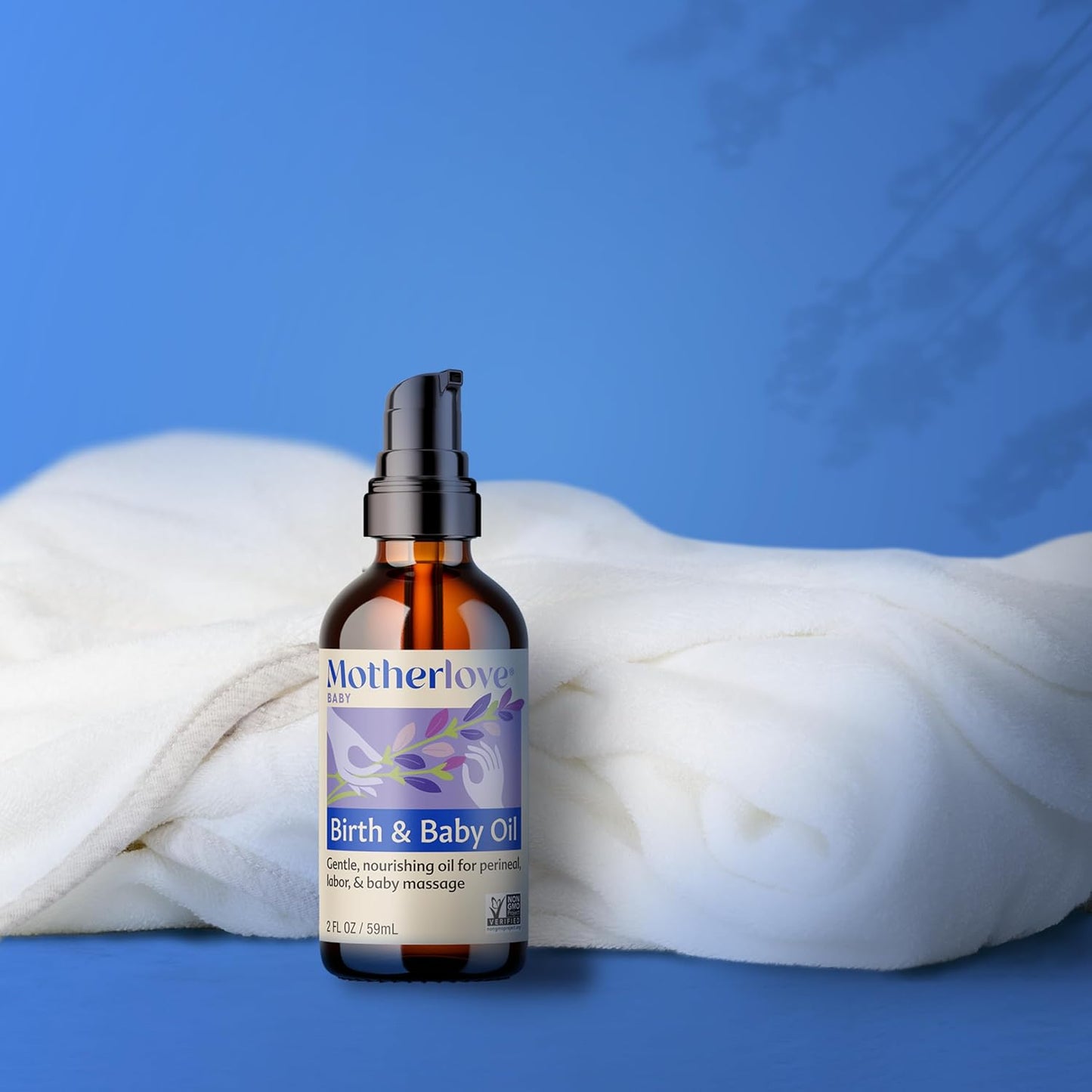 Birth & Baby Oil (2 Oz) Gentle Lavender-Infused Oil for Perineal, Labor & Baby Massage—Non-Gmo, Organic Herbs