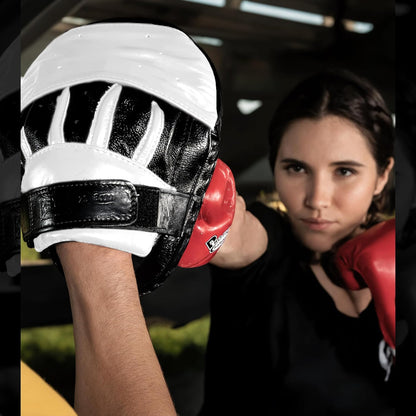 Boxing Punching Mitts, Focus Sparring Striking Training Punch Pads, MMA, Kickboxing, Muay Thai, Leather