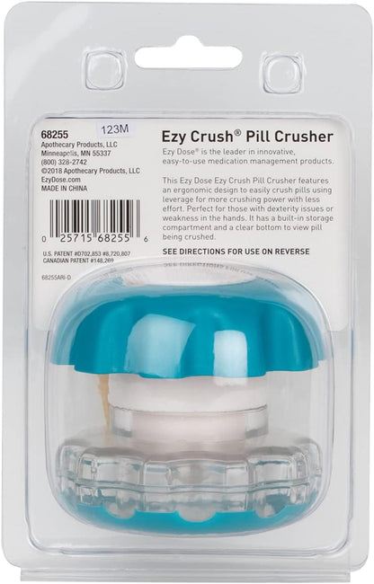 Pill Crusher, Cutter and Grinder, Daily Usage, Safely Cut Pills, Vitamins, Tablets, Accurate and Easy Cuttings, Stainless Steel Blade, Storage Compartment, Colors May Vary, Large, BPA Free