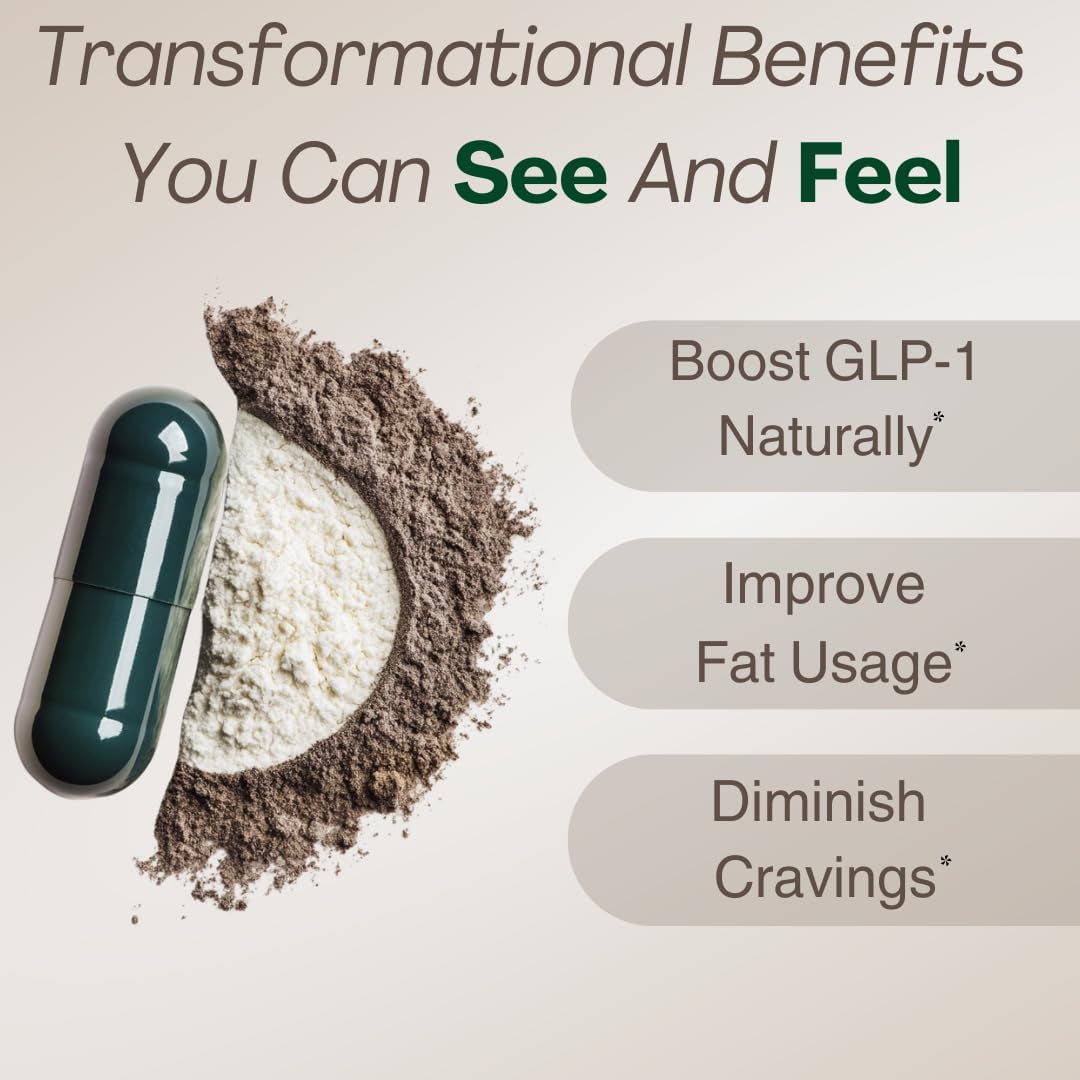 GLP-1 Supplement for Women and Men | Hunger & Metabolism Support - Expert Formulated to Support GLP1 Naturally | Probiotic and Prebiotic (60 Capsules)
