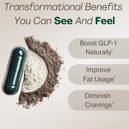 GLP-1 Supplement for Women and Men | Hunger & Metabolism Support - Expert Formulated to Support GLP1 Naturally | Probiotic and Prebiotic (60 Capsules)