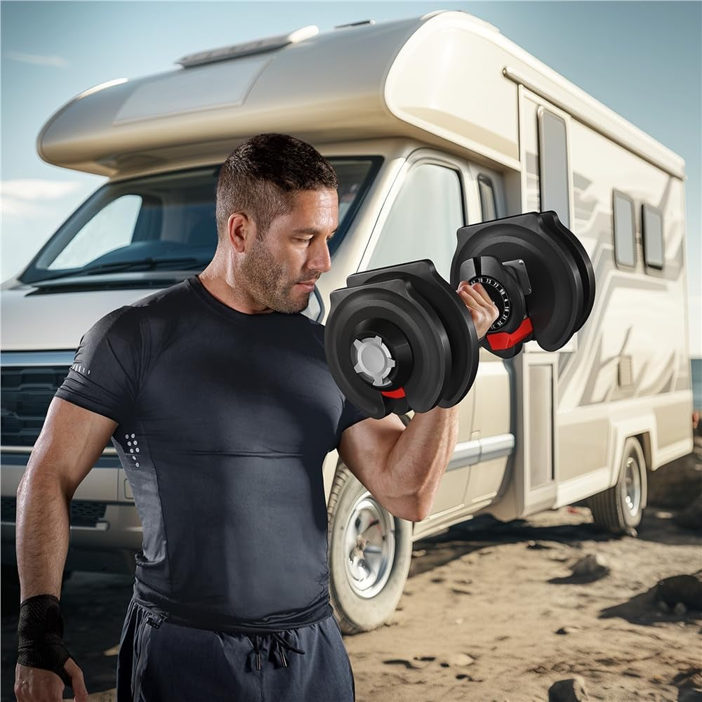 Adjustable Dumbbells Set 28LB/40LB/52.5LB/90LB, Fast Adjust Weight Set Pair