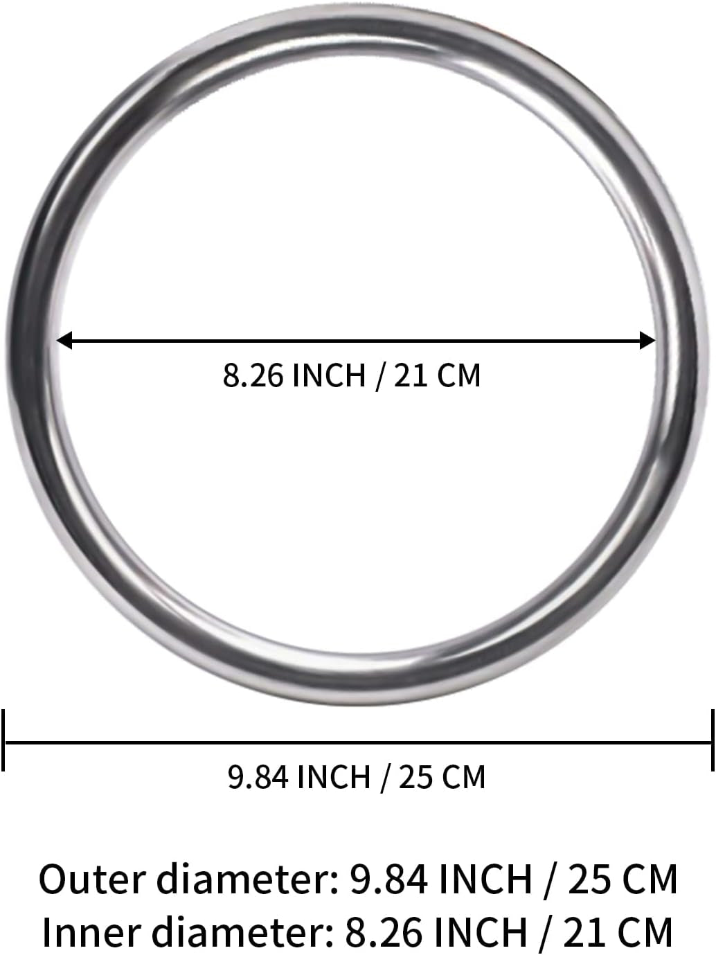 Wing Chun Stainless Ring Yewen Sau Sticky Hand Strength Training Tsun Siu Lum Kung Fu