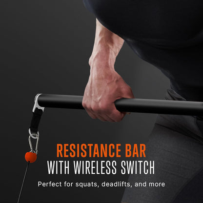 Apollo Board Mini: 150Lb Resistance Smart Cable Machine, Functional Trainer for Full Body Workouts, Full Body Strength, Digital Home Gym Equipment with Free App Includes Accessories, Orange