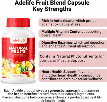 Fruit and Veggies Dietary Supplement, Total 120 Capsules, Earth Energy Fruits and Vegetables, Daily Vitamins, Super Fruits and Veggies Supplements, Vegetable Supplements for Adults,Made in USA
