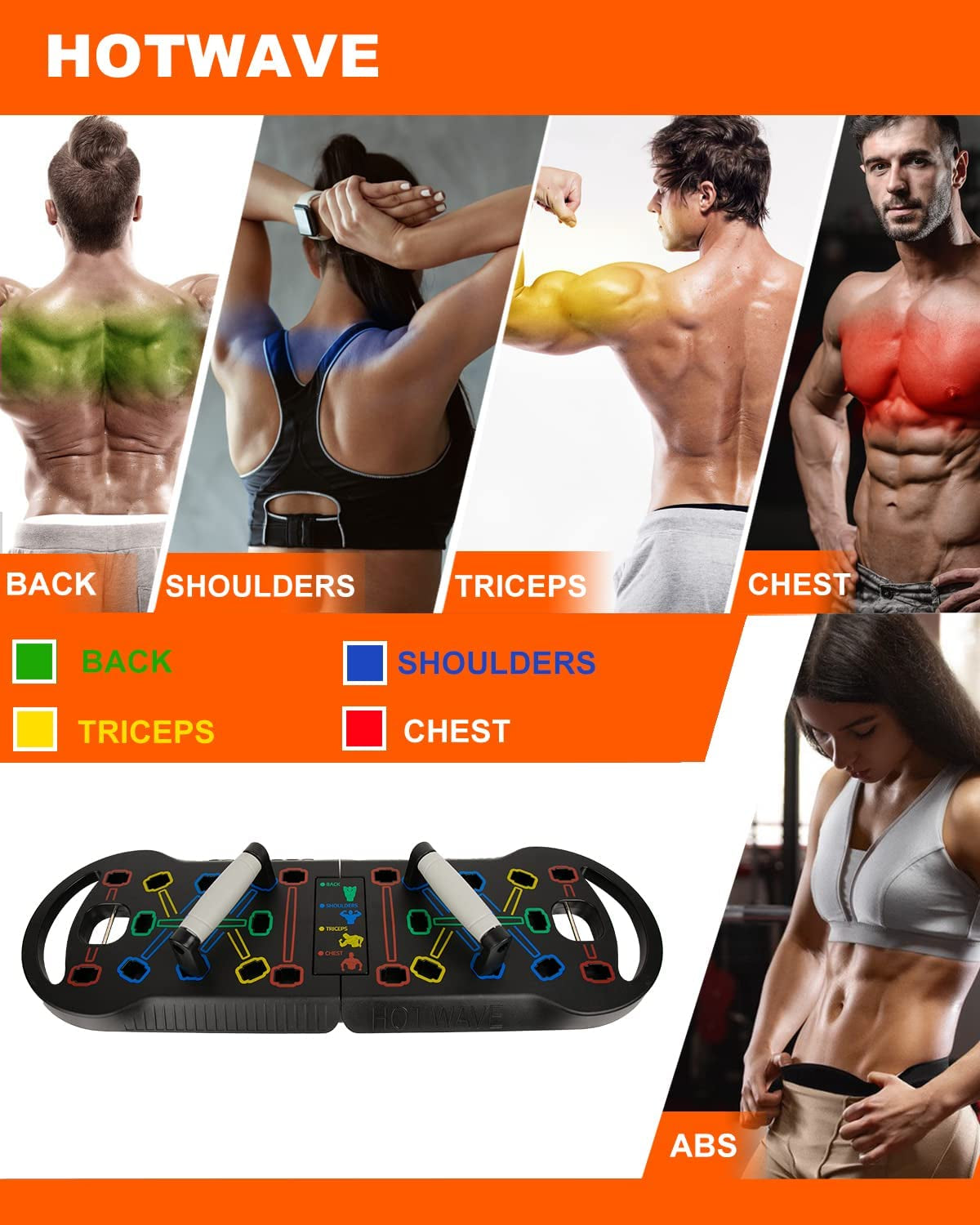Portable Exercise Equipment with 16 Gym Accessories.20 in 1 Push up Board Fitness,Resistance Bands with Ab Roller Wheel,Full Body Workout at Home