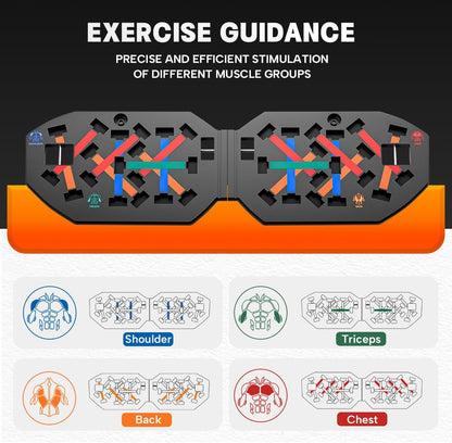 Push up Board Fitness, Portable Foldable Exercise Equipment, Fitness Accessories with Resistance Bands Skateboard, Professional Strength Training Equipment for Men Women