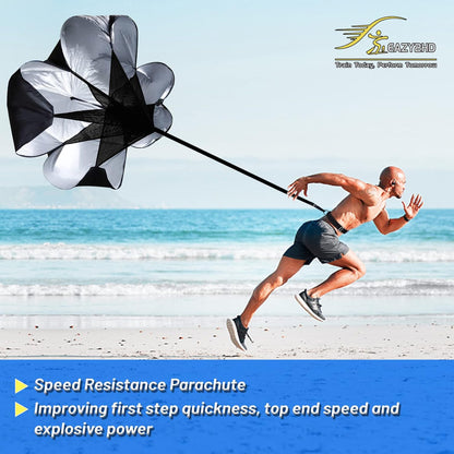 Speed Agility Training Set- Agility Ladder,12 Cones, 4 Adjustable Hurdles,Parachute, Exercise Workout Equipment Boost Fitness & Increase Quick Footwork